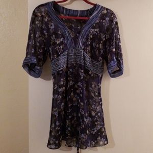 Sheer short add sleeve shirt